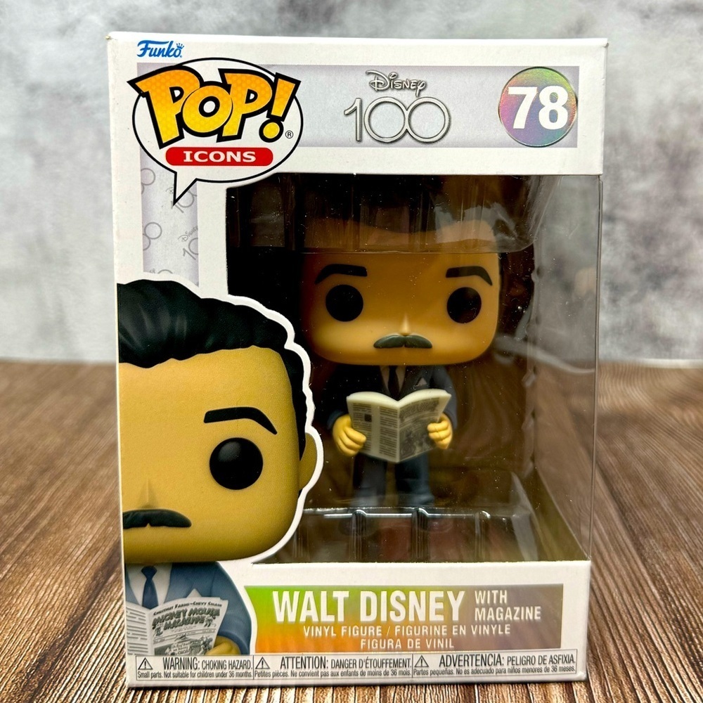 Funko Pop Icons Walt Disney With Magasine 78 Disney 100​​​